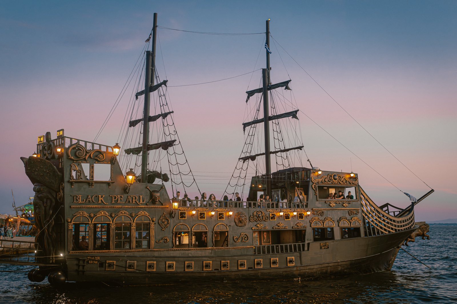 The Black Pearl pirate ship at the Thessaloniki harbor